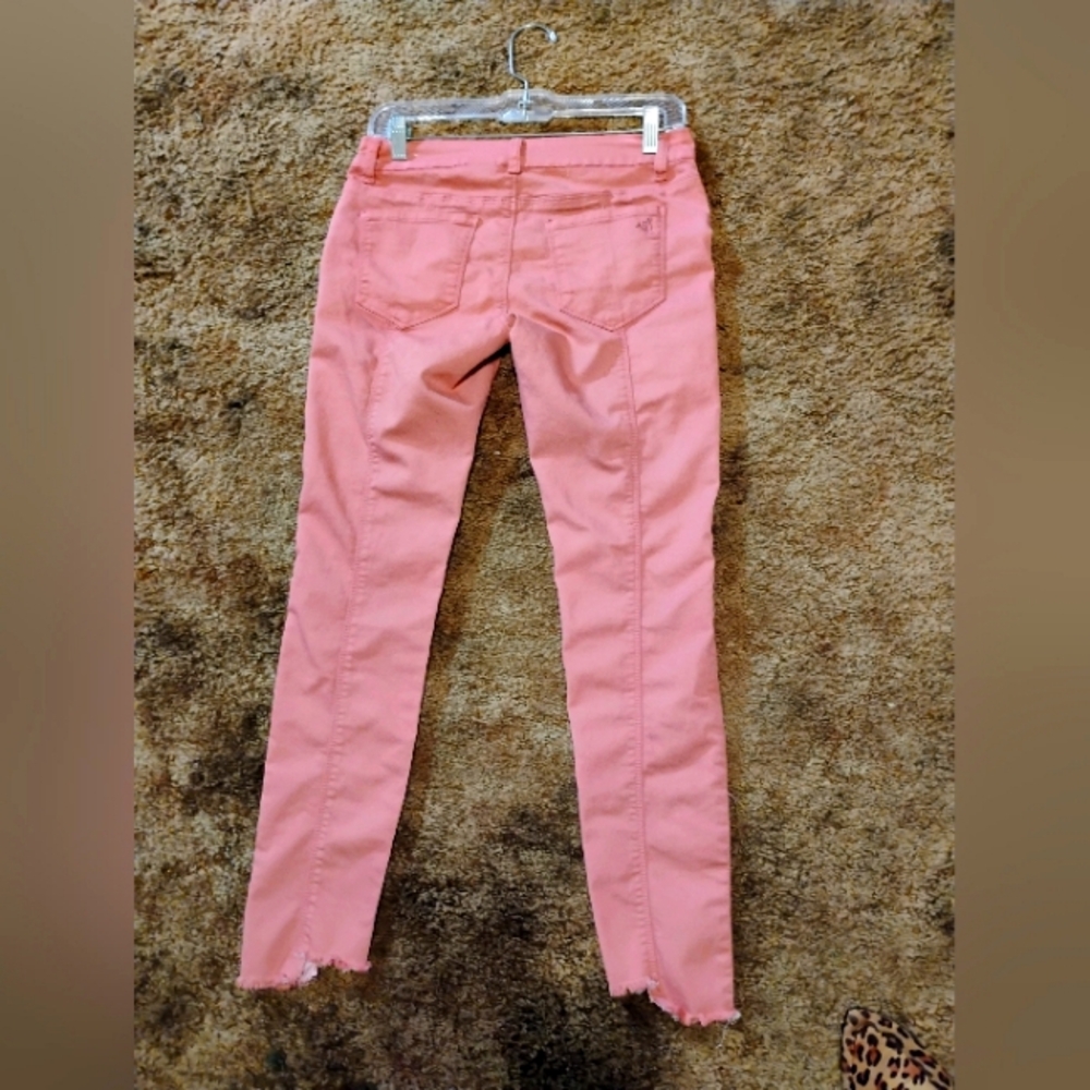 VIP brand pink mid rise jeans